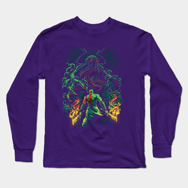 Clash of the old gods Long Sleeve T-Shirt by Fuacka